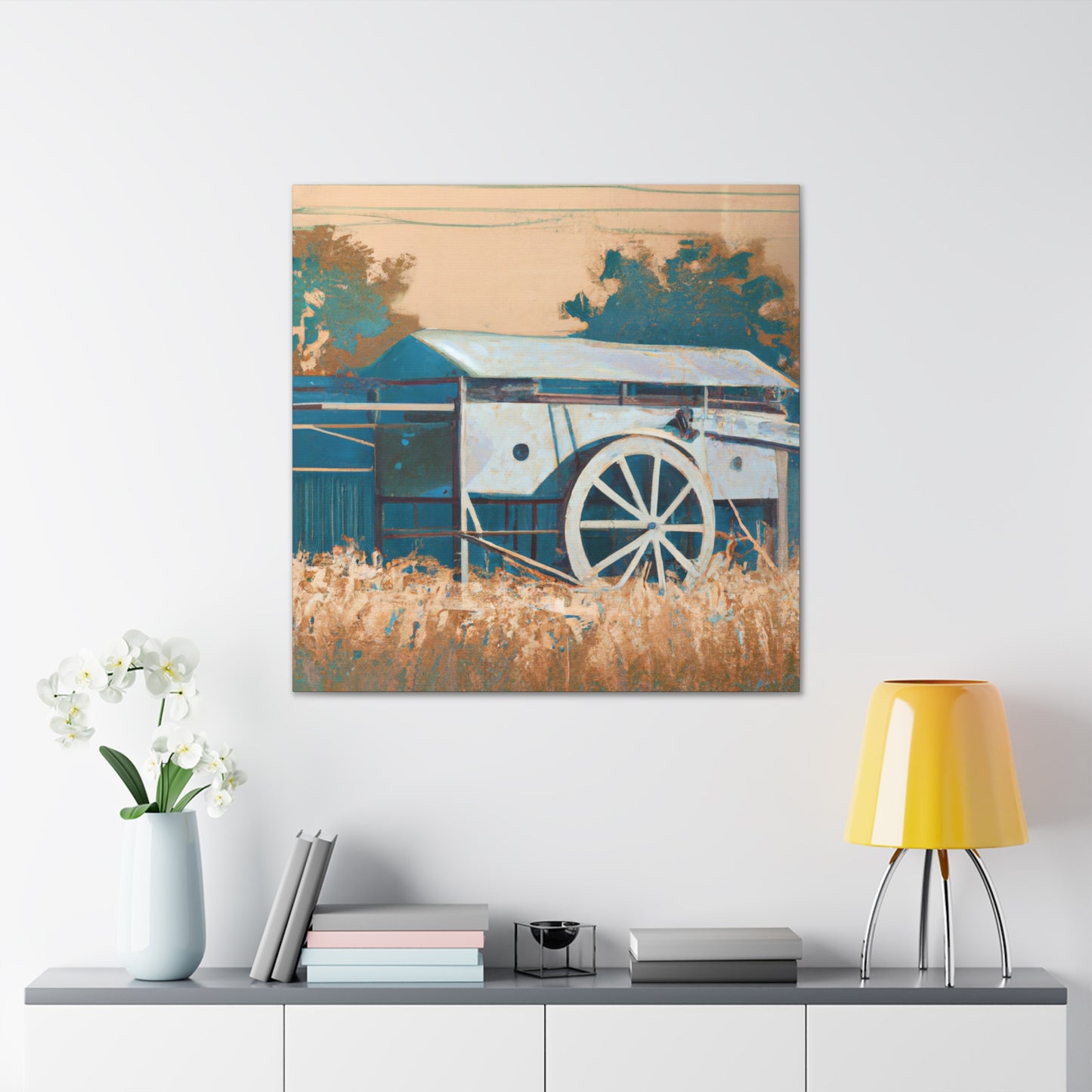 "Harvesting the Hayfield" - Canvas