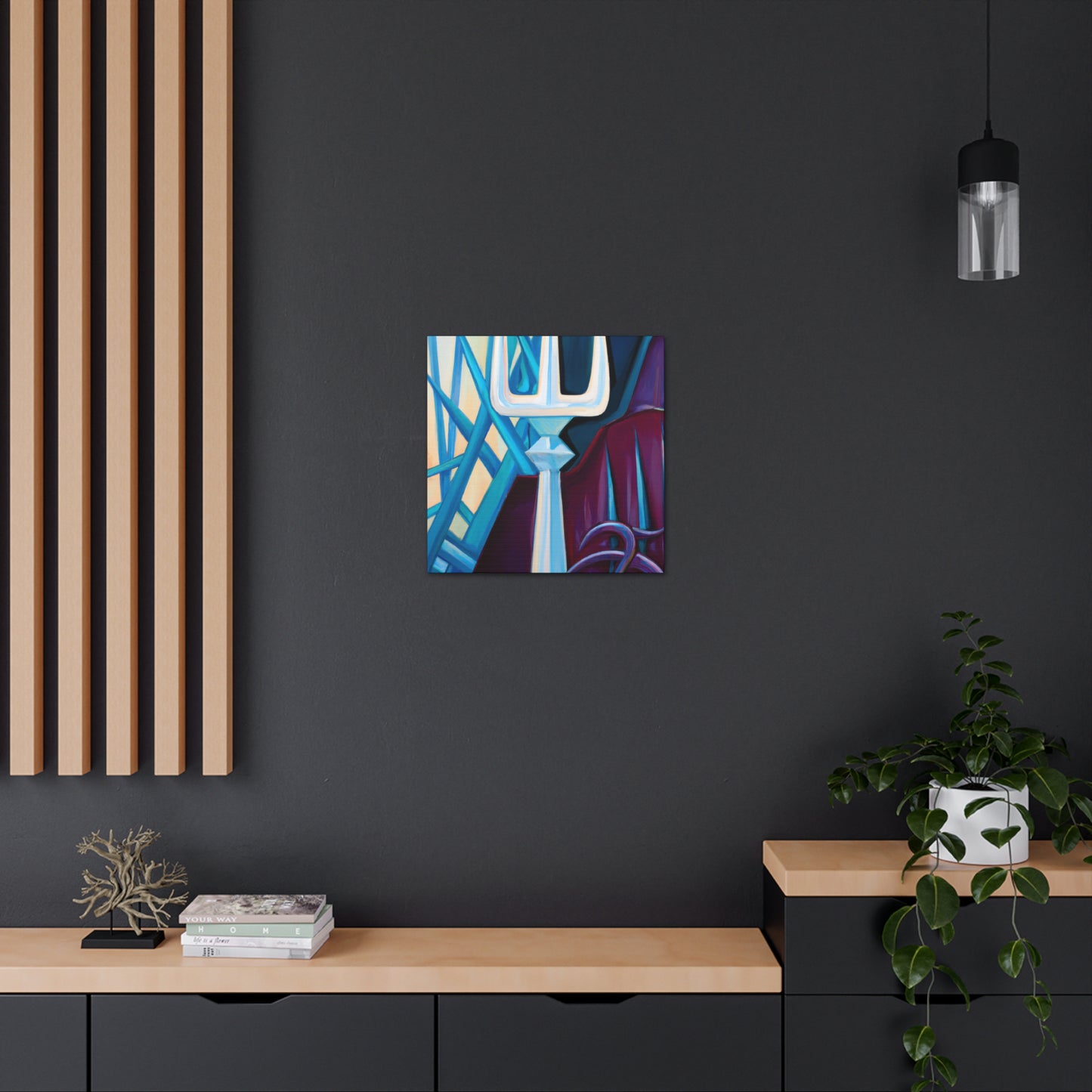 "Starry Midnight Pitchfork" - Canvas