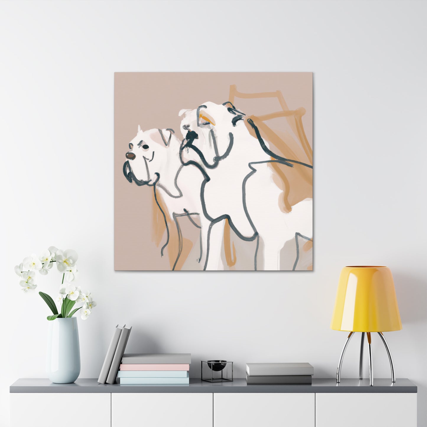 "American Bulldog Uplifted" - Canvas