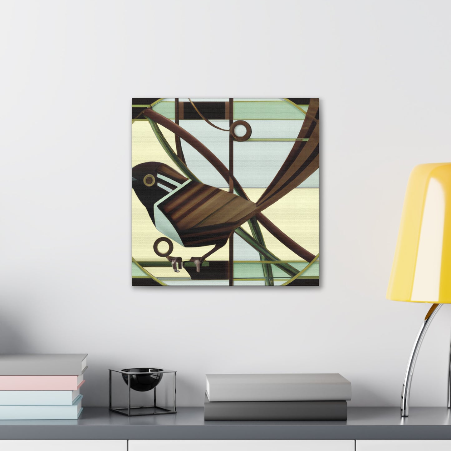 "Song Sparrow in Deco" - Canvas