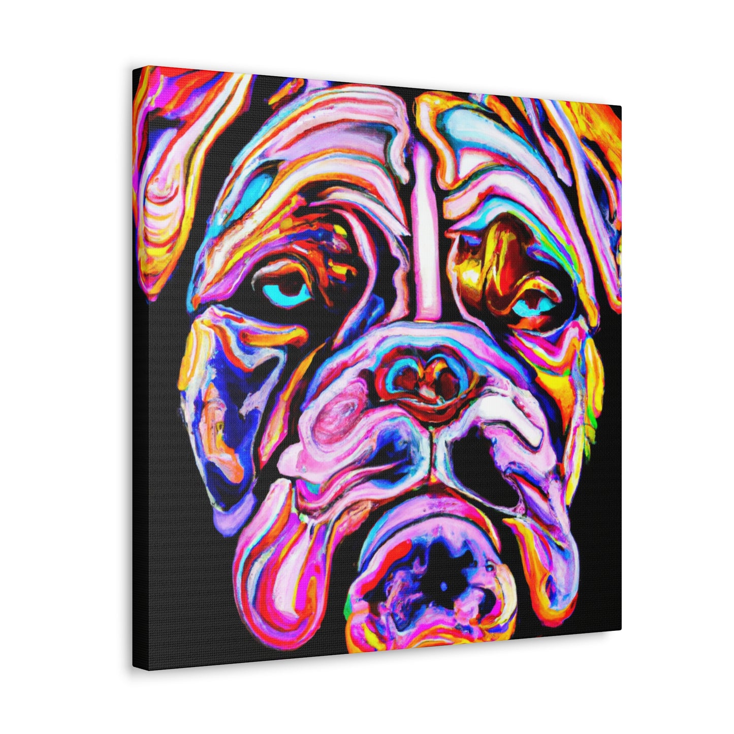 "Sleeping American Bulldog" - Canvas