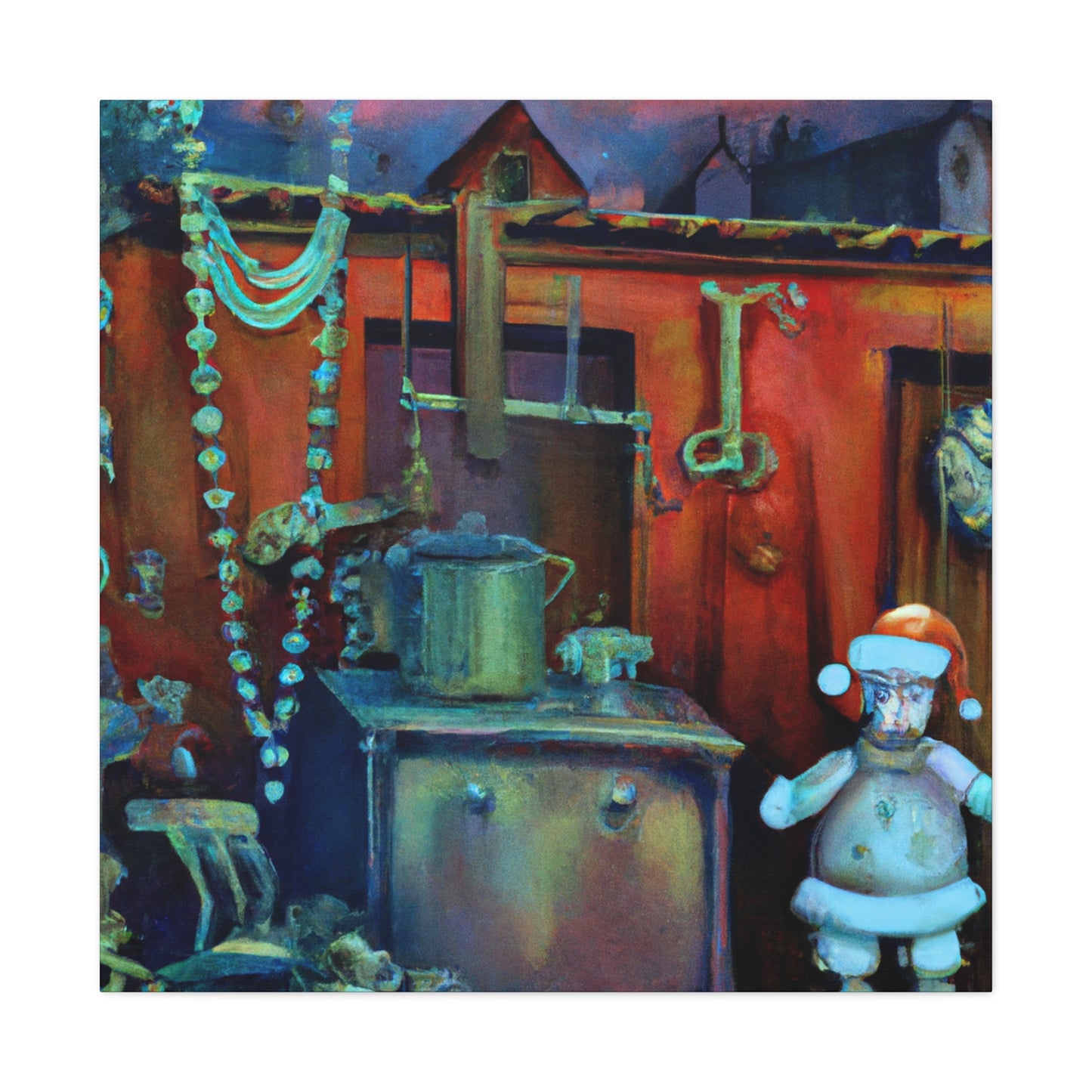 Santa's Surreal Workshop - Canvas