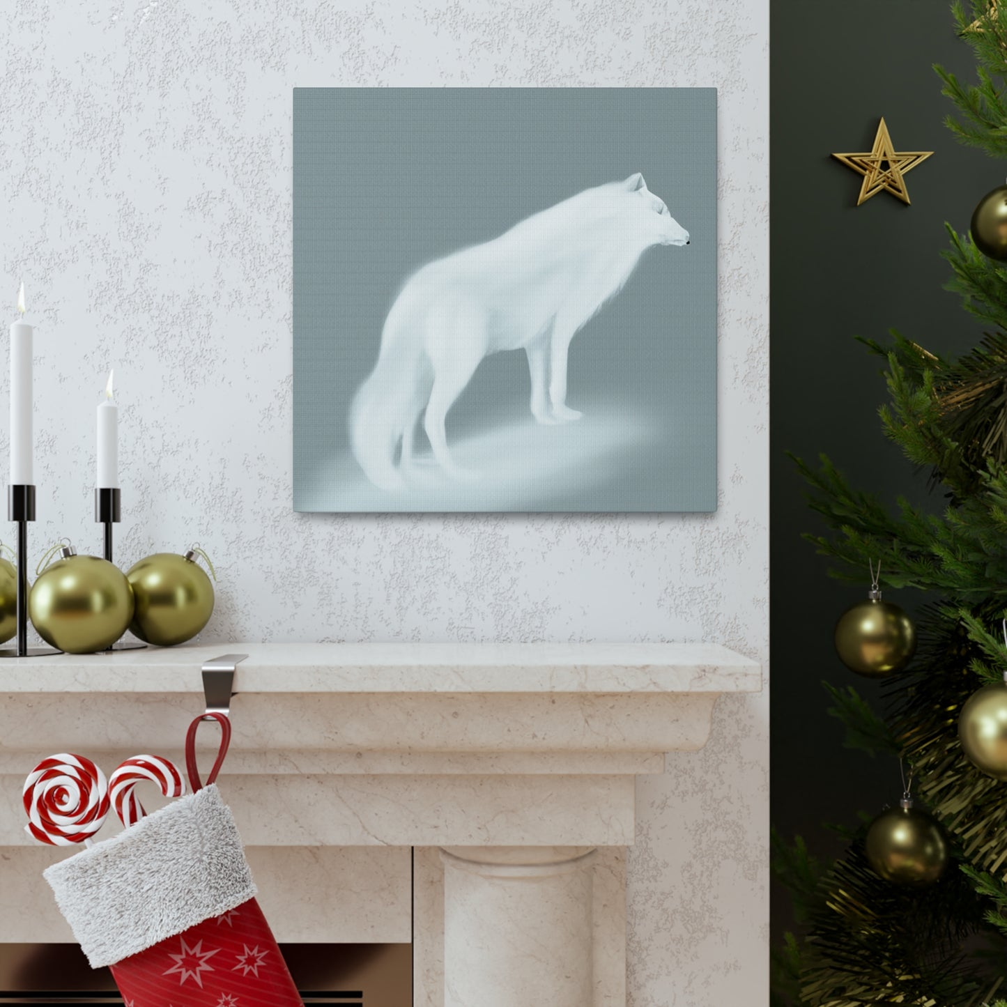 Arctic Wolf Splendor - Canvas