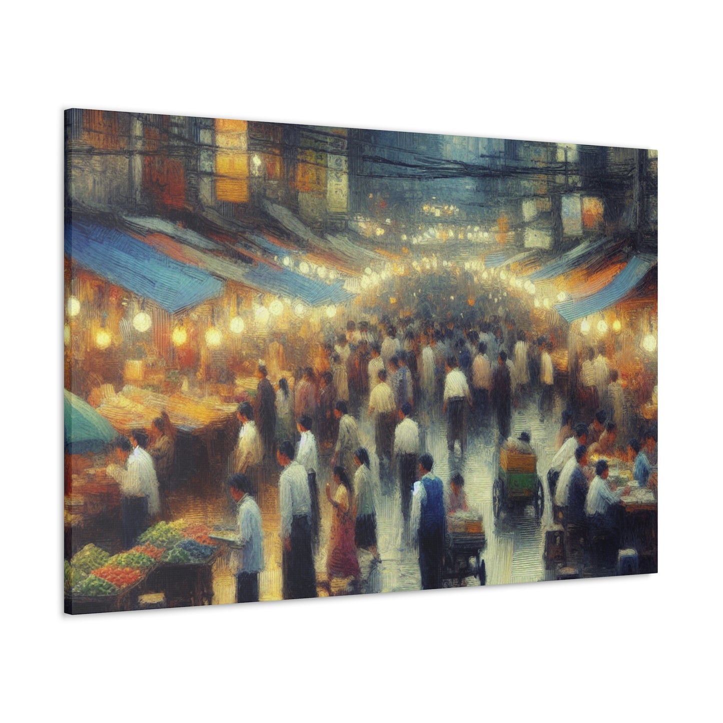 "Enchanting Twilight Stalls" - Canvas