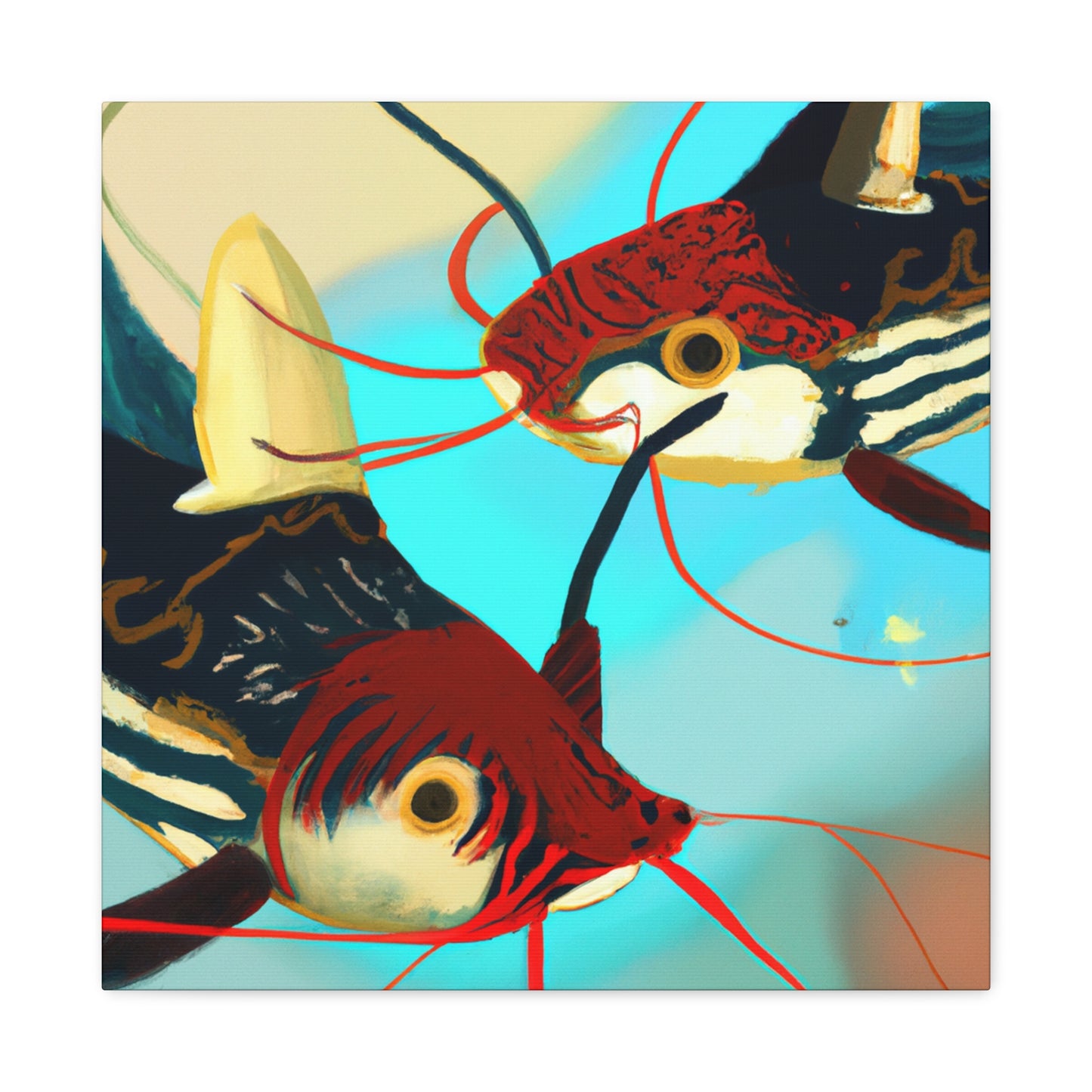 Catfish in Art Deco - Canvas