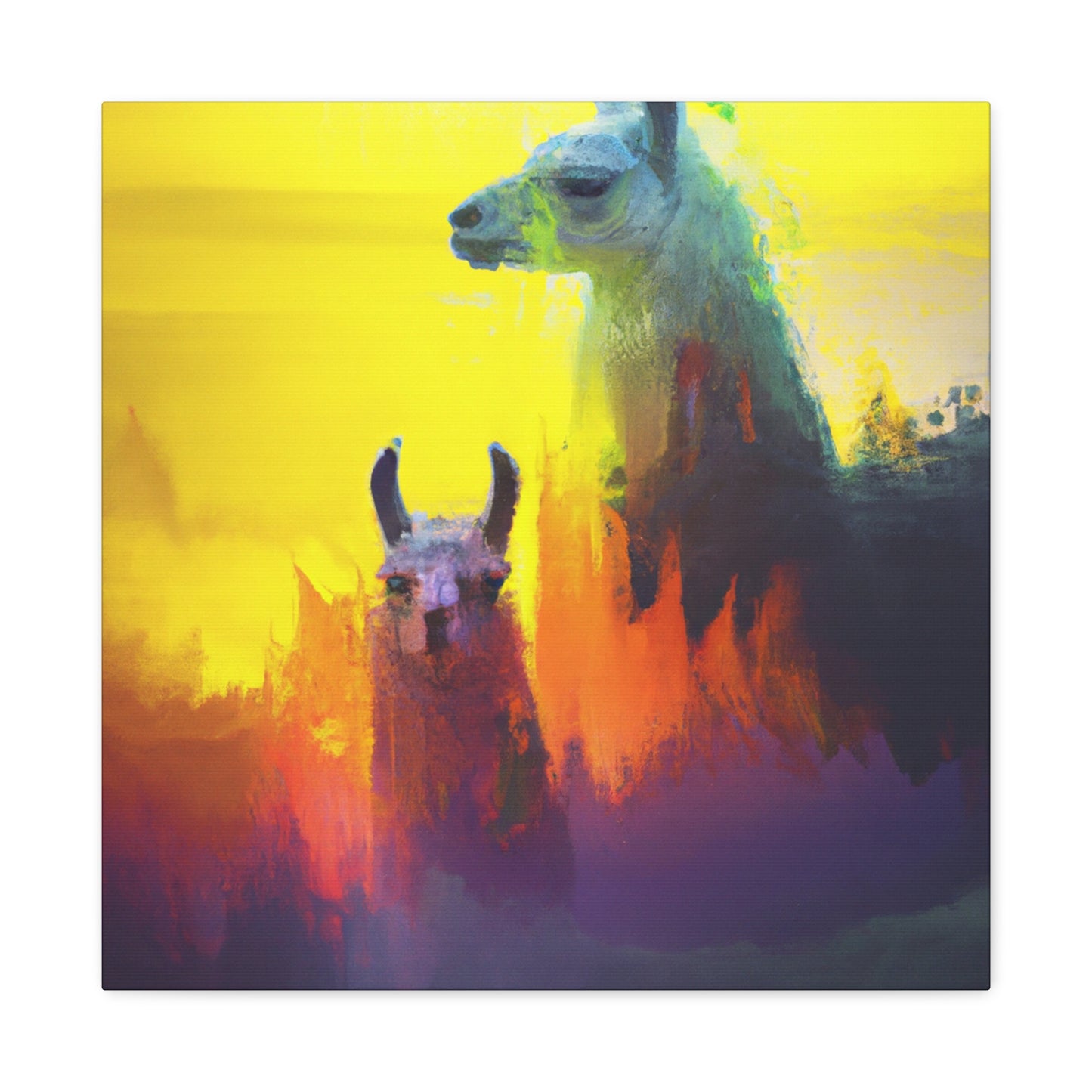 Pensive Llama Dreamscape - Canvas