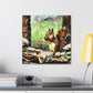 Squirrels in Post-Impressionism - Canvas