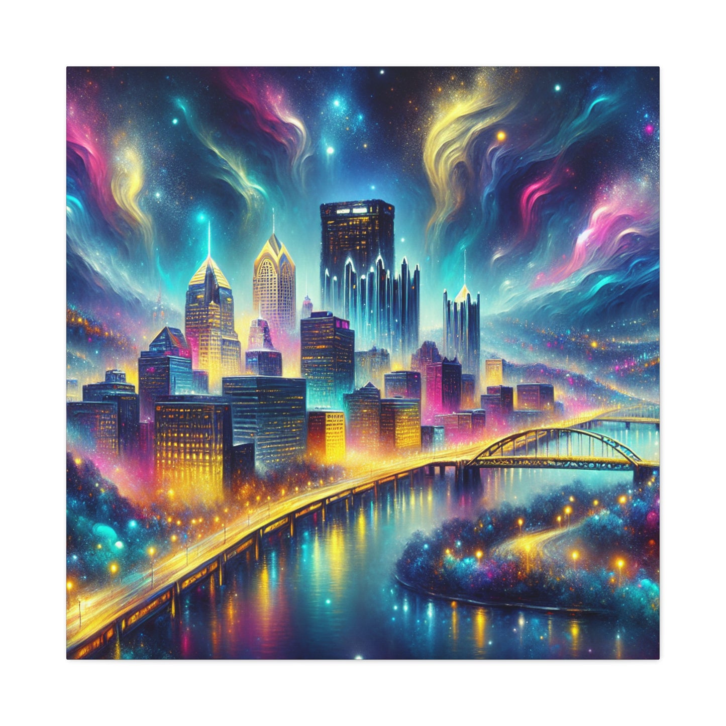 Steel City Dreamscape Transformed - Canvas