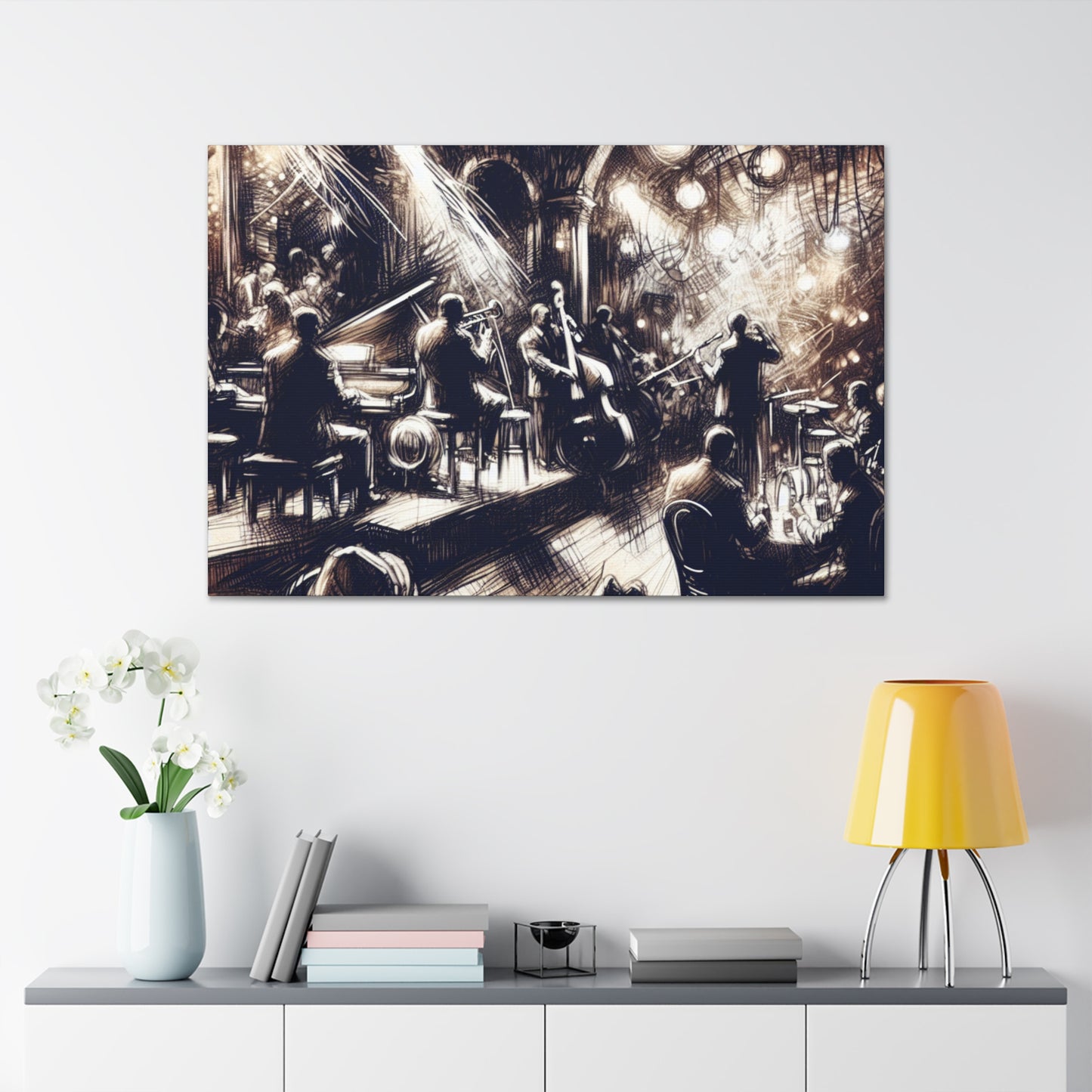 "Harmonious Night Serenade" - Canvas