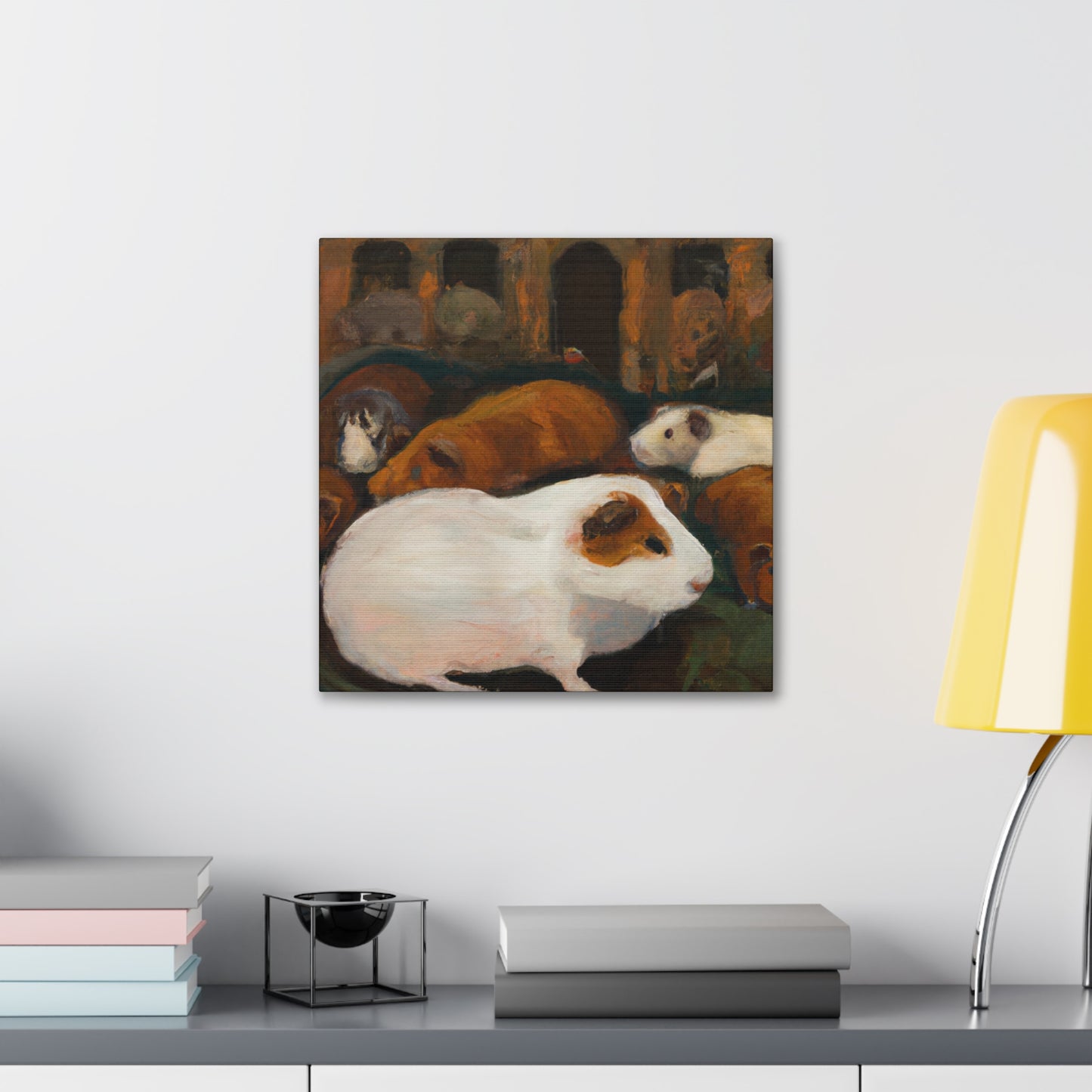 "Guinea Pig Renaissance Painting" - Canvas