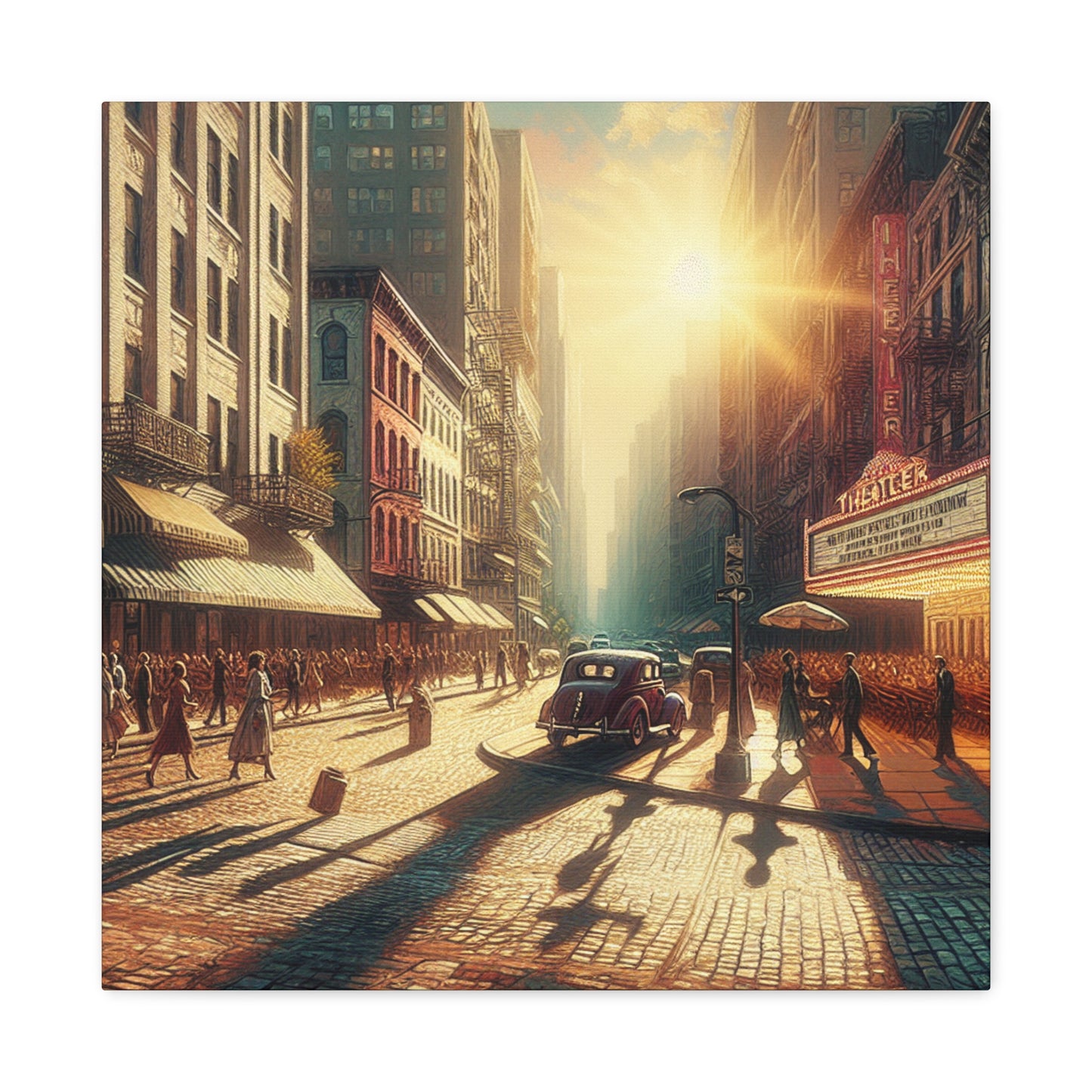 "Enigmatic Metropolis Scenery" - Canvas