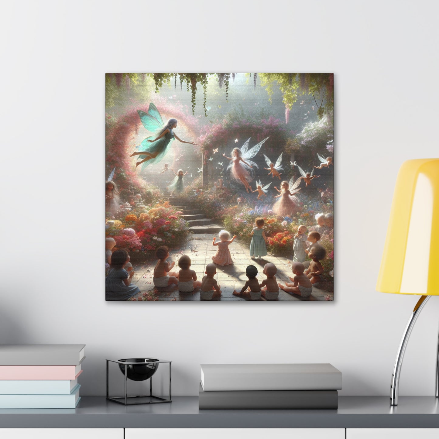 Whimsical Blooming Realms - Canvas