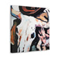 "Cow Skull Expressionism Painting" - Canvas