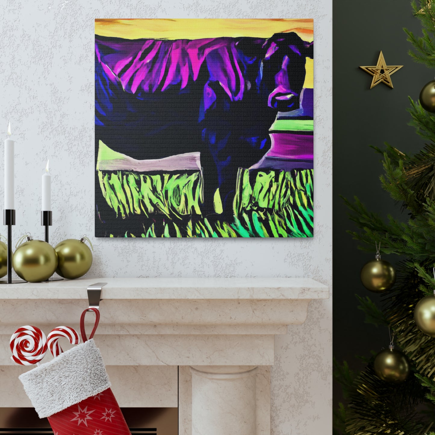 "Herd of Black Angus" - Canvas