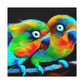 Lovebirds in Bloom - Canvas