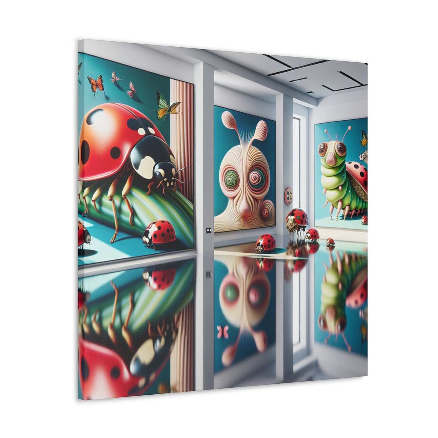 Whimsical Bug Wonderland - Canvas