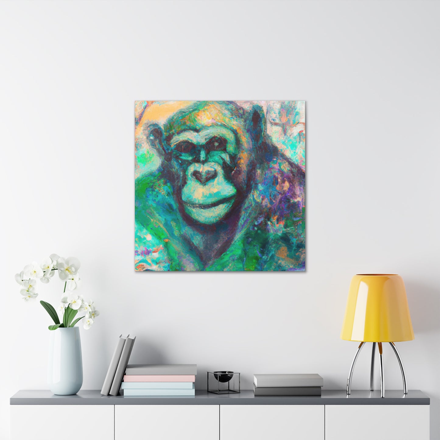 "Chimpanzee Dreamscape" - Canvas