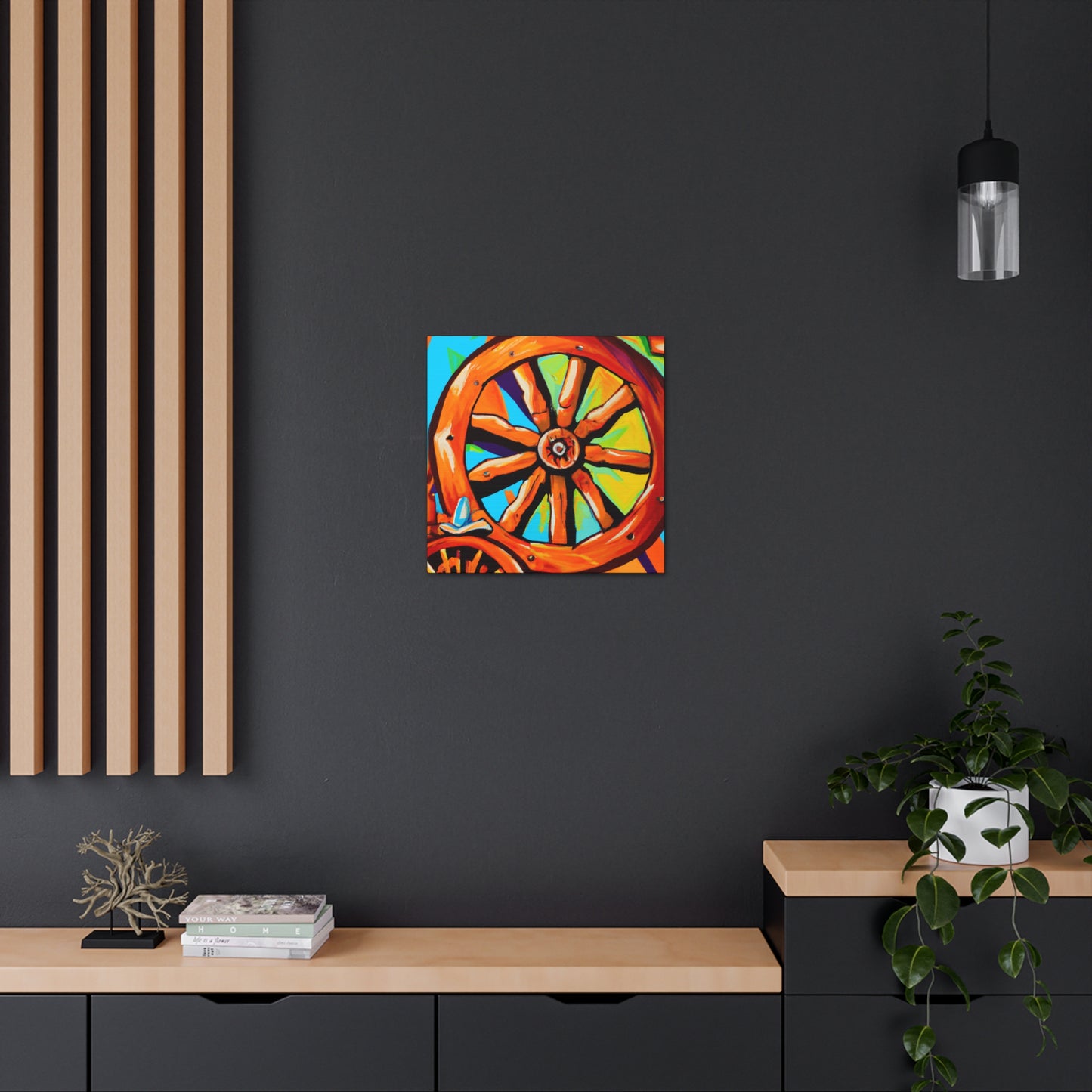 Wagon Wheel Art Deco - Canvas