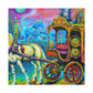 "Carriage With Reining Horse" - Canvas