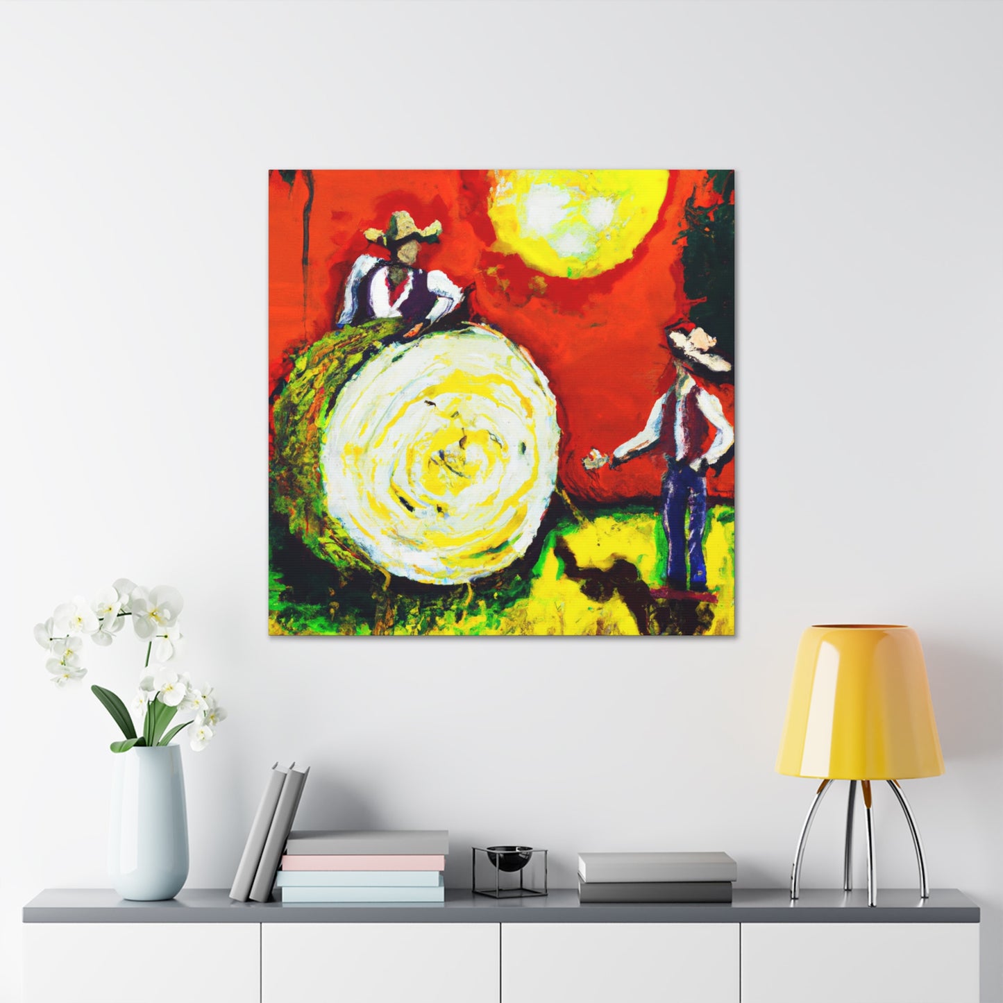 "Summer's Hay Harvest Scene" - Canvas