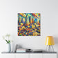 City in Vibrant Colors - Canvas