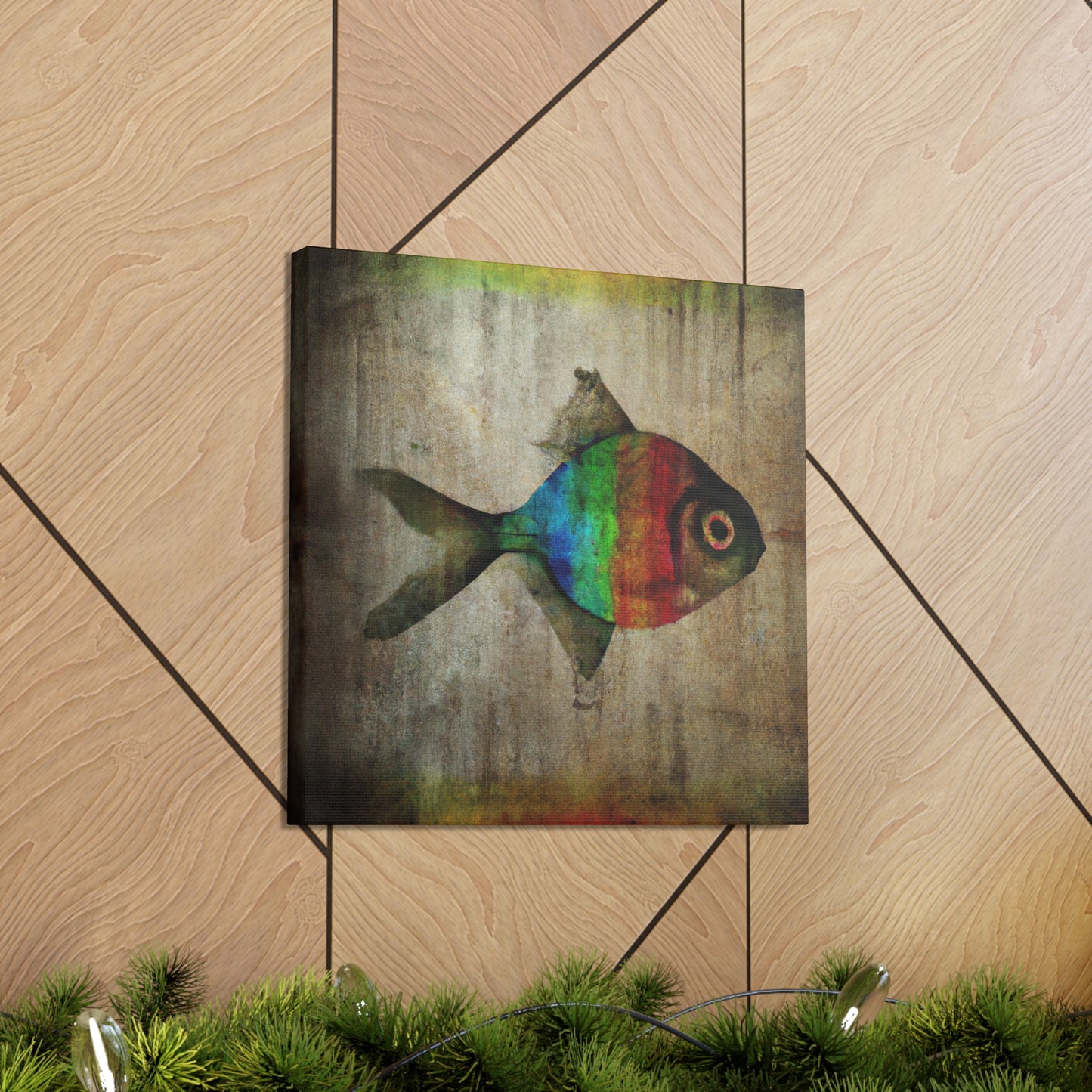 "Rainbow Fish Dreamscape" - Canvas