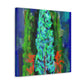 Cypress Tree Reflection - Canvas