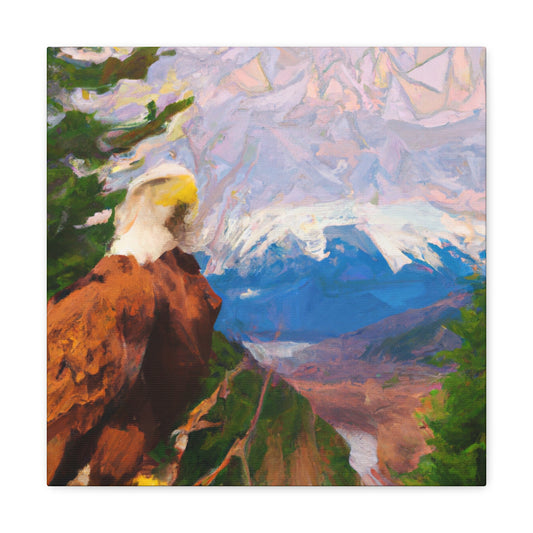 "Majestic Bald Eagle Soaring" - Canvas