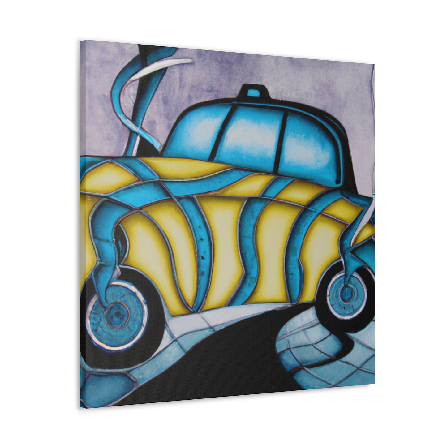 "Taxi at Midnight Glow" - Canvas