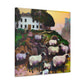 "Sheep in Art Deco" - Canvas