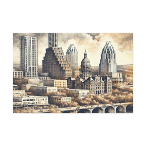 "Vibrant Austin Metropolis" - Canvas