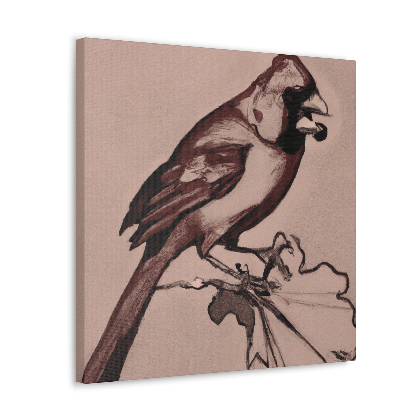 "Cardinal in the Garden" - Canvas