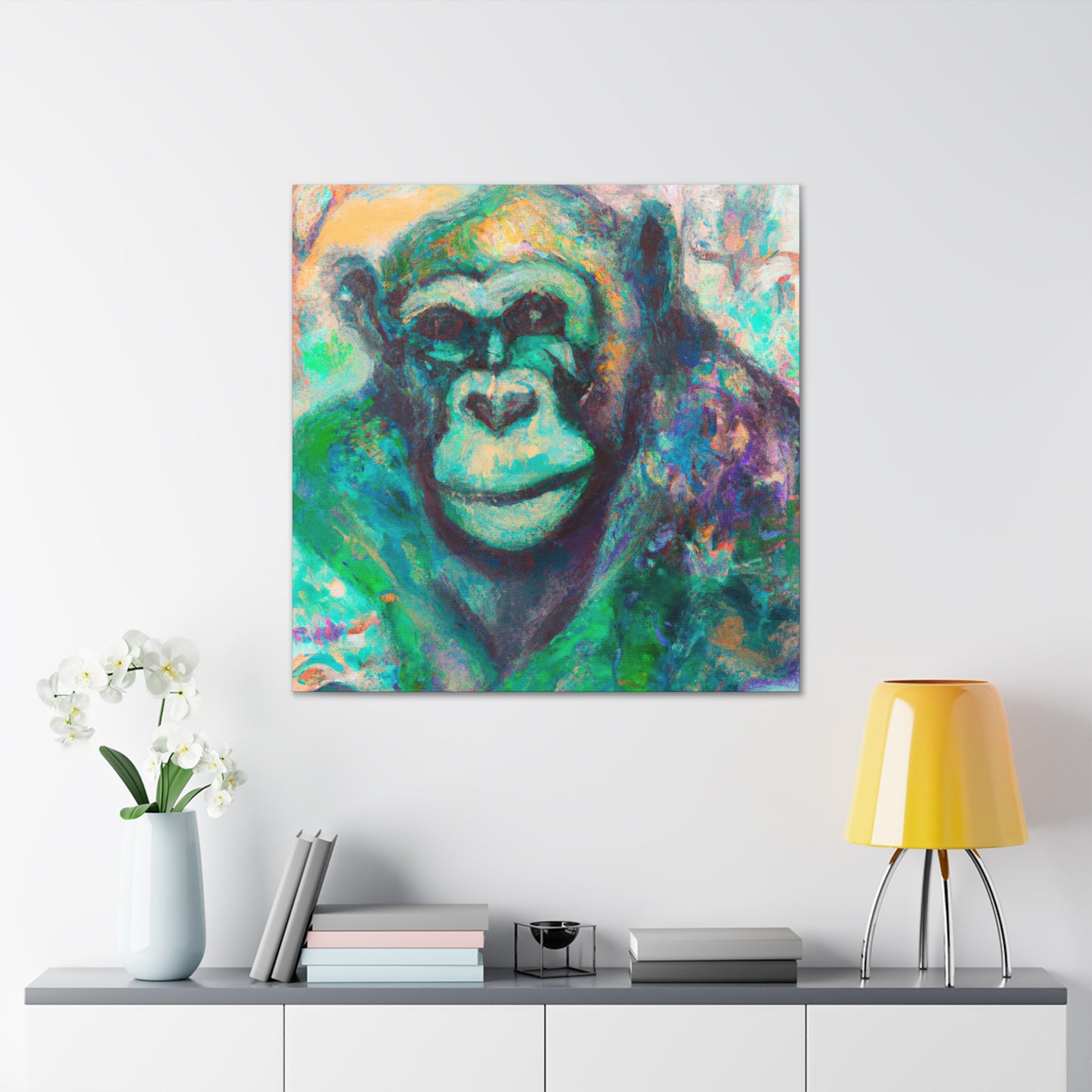 "Chimpanzee Dreamscape" - Canvas