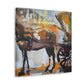 "Horse and Carriage Journey" - Canvas