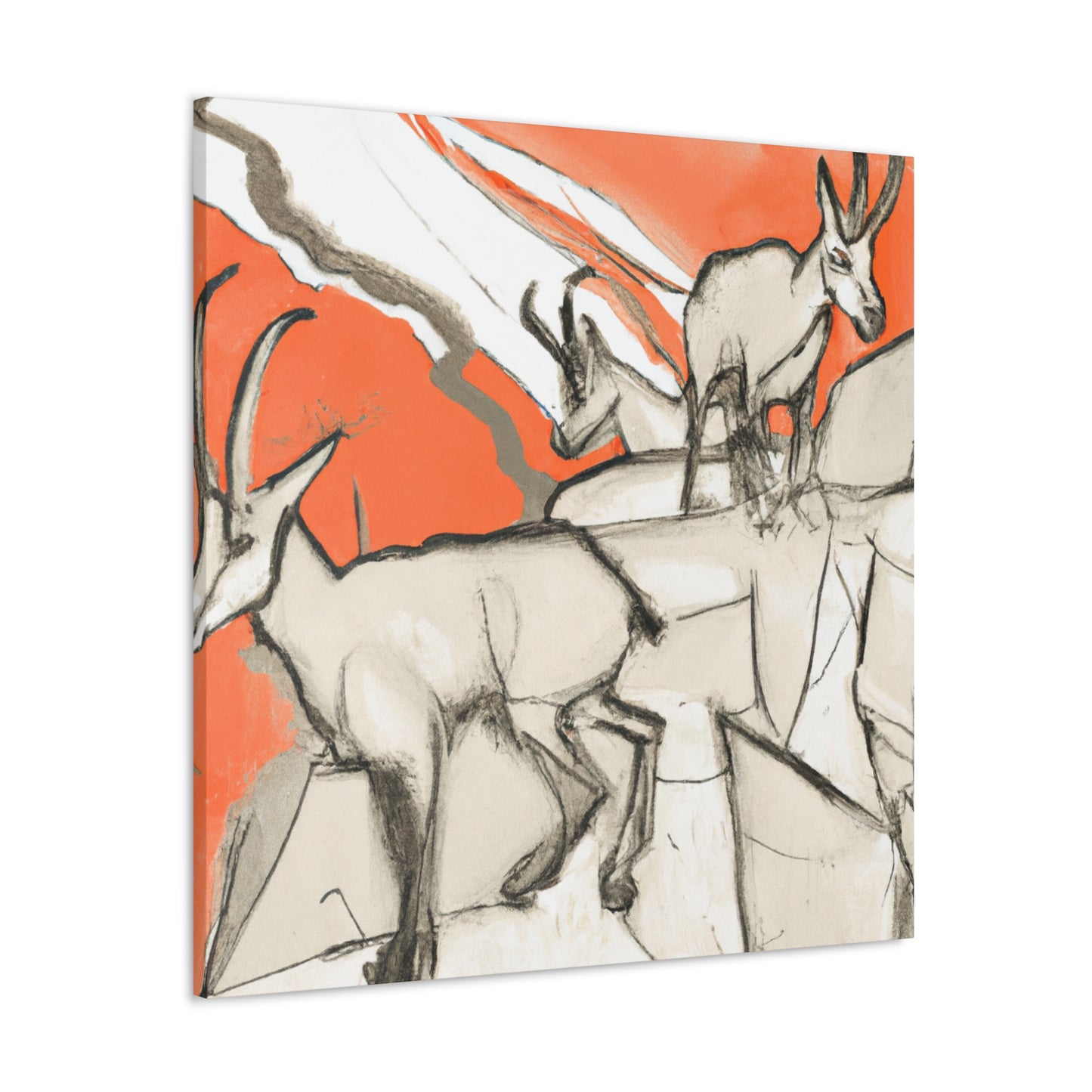 "Chamois amongst Nature" - Canvas