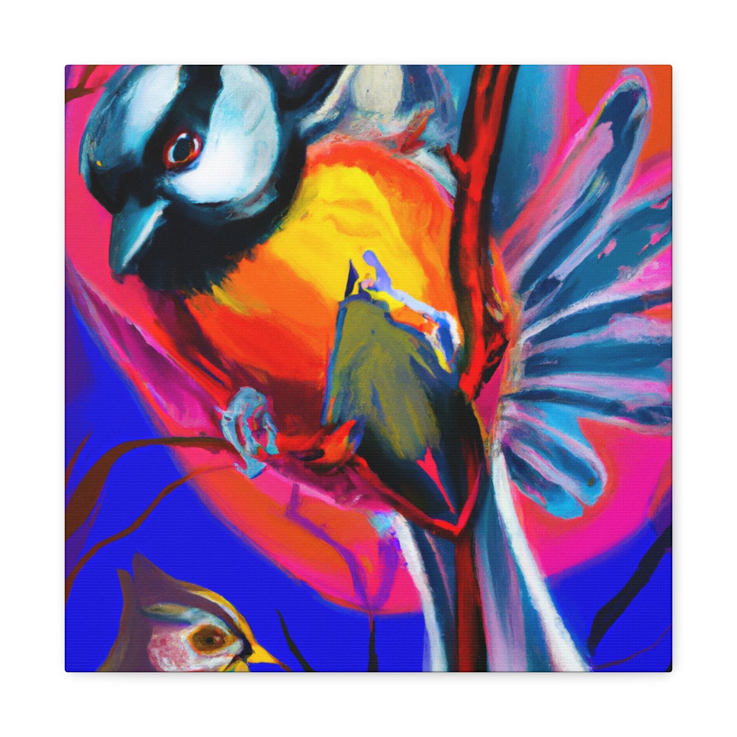 "Tufted Titmouse Dreamscape" - Canvas