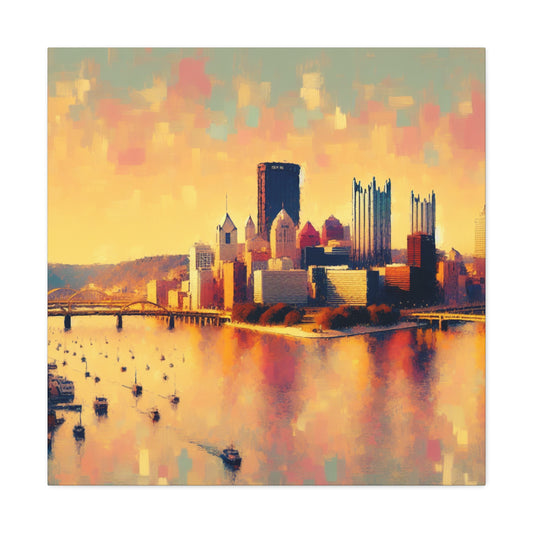 Riverside Sunsets: Pittsburgh - Canvas