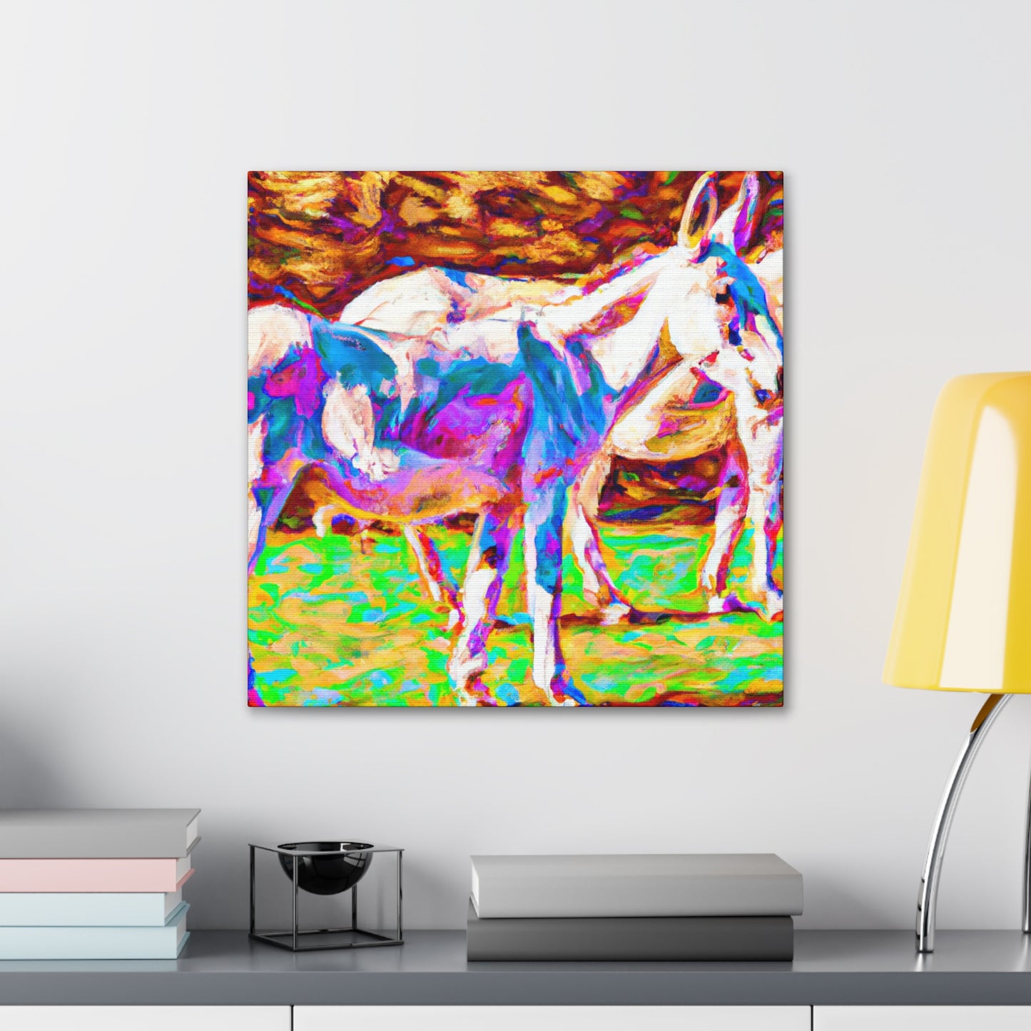 Mules at Sunrise - Canvas