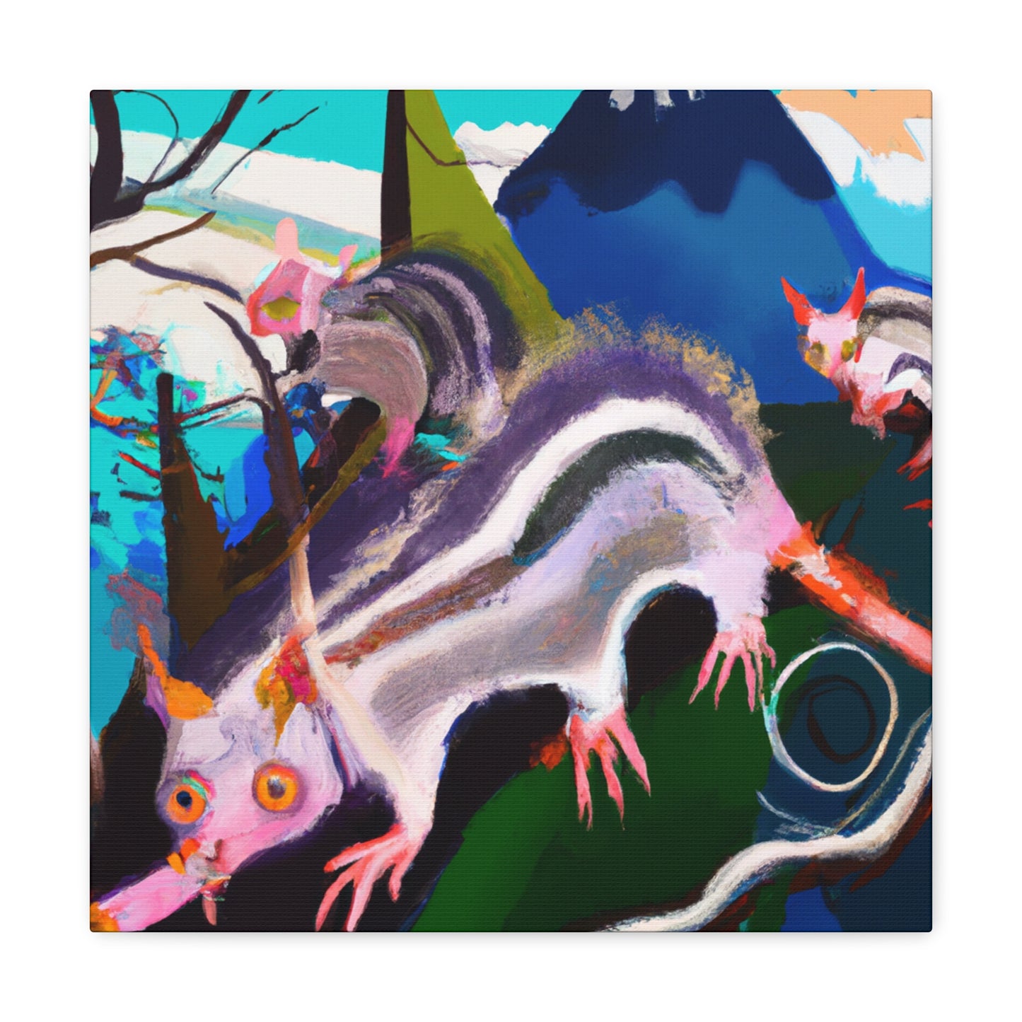 "Opossum Among Dreamscapes" - Canvas