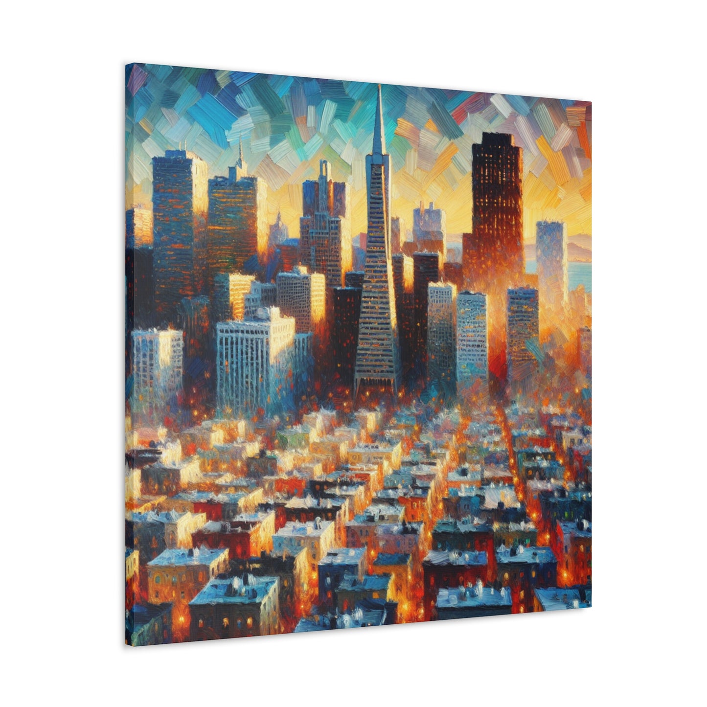 "Golden City Sunrise" - Canvas