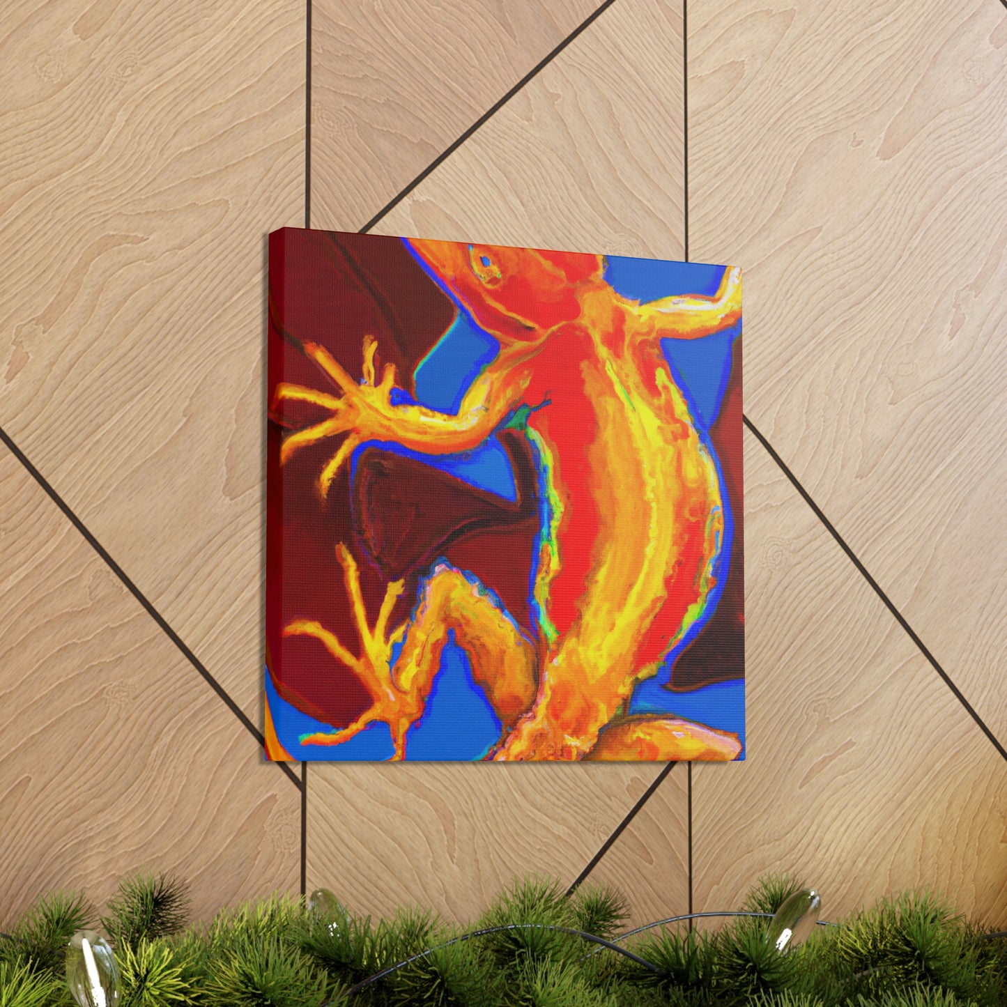 "Fanciful Frilled Lizard" - Canvas