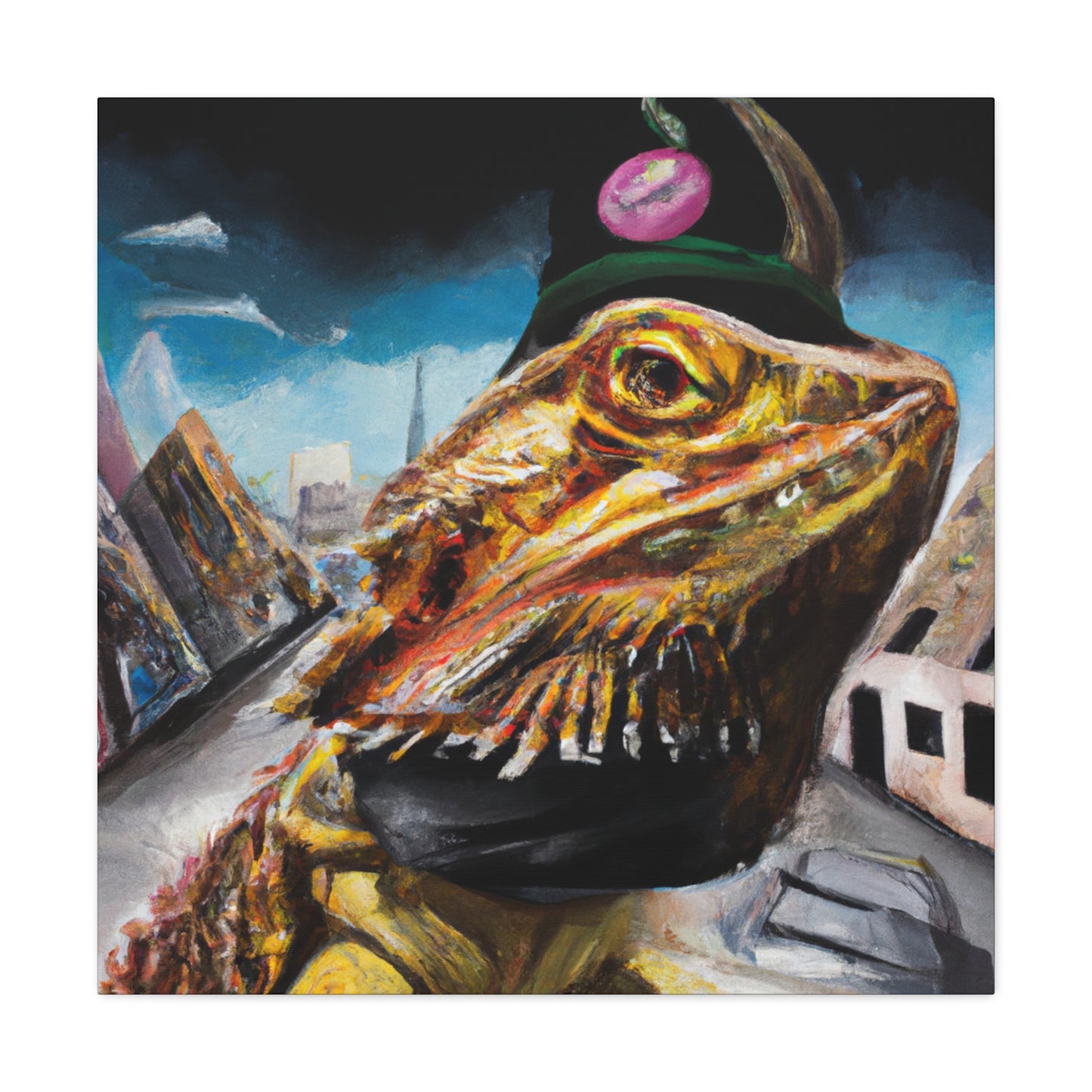 Bearded Dragon Portrait - Canvas