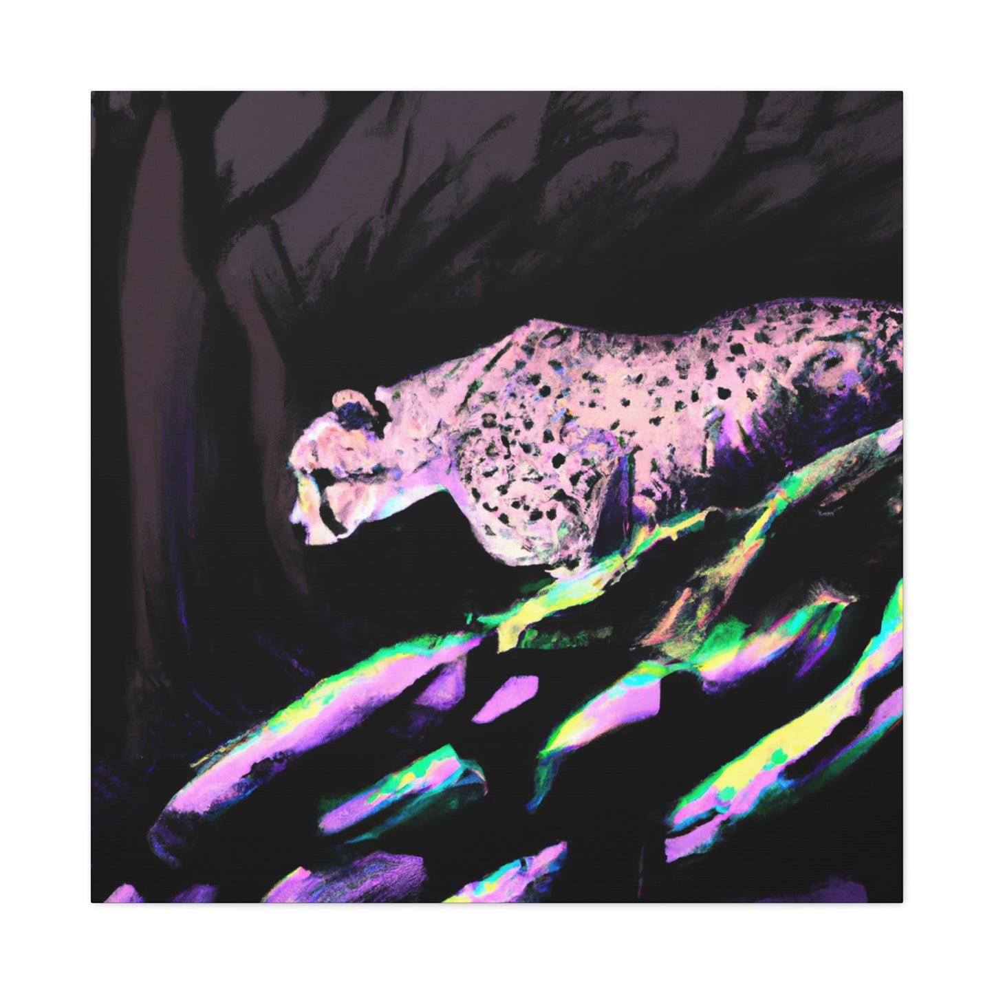 "Cheetah's Speed Vibrancy" - Canvas