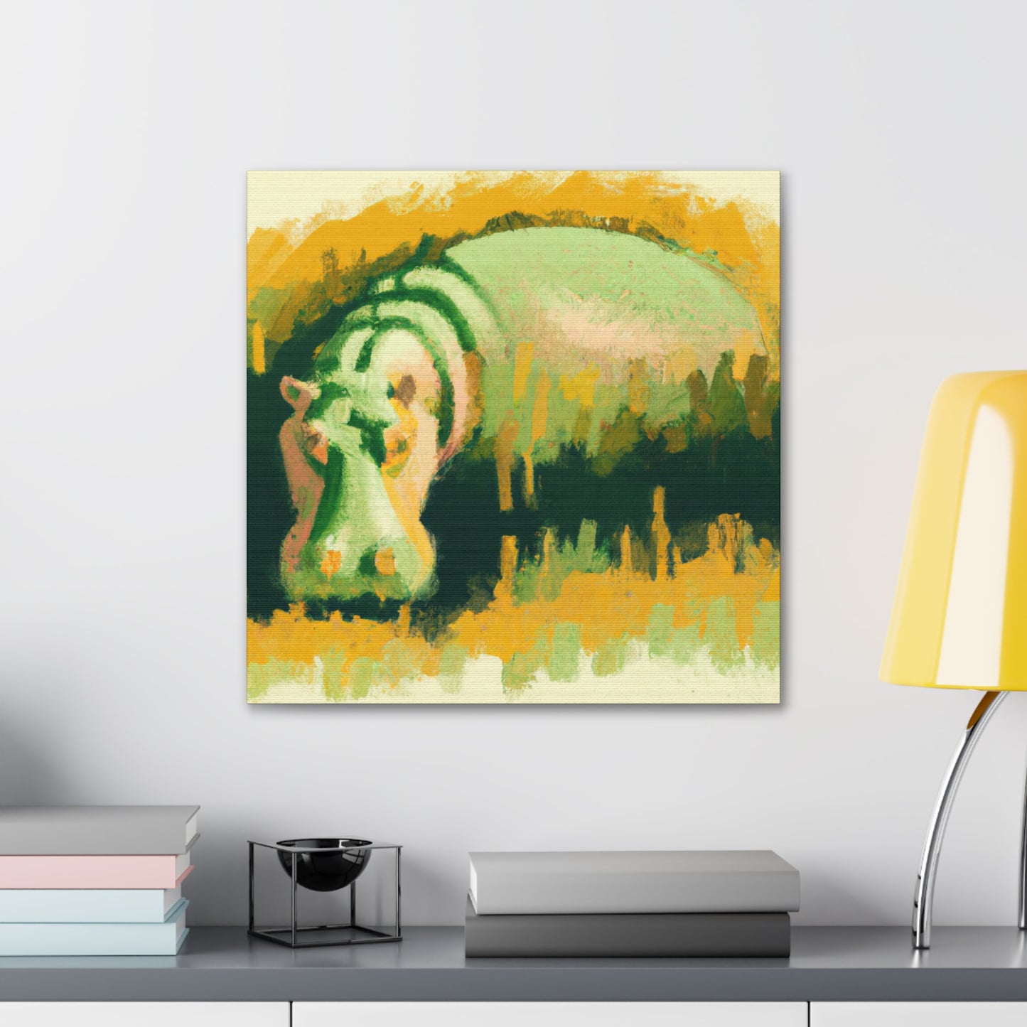 Hippo Majestic Splendor - Canvas