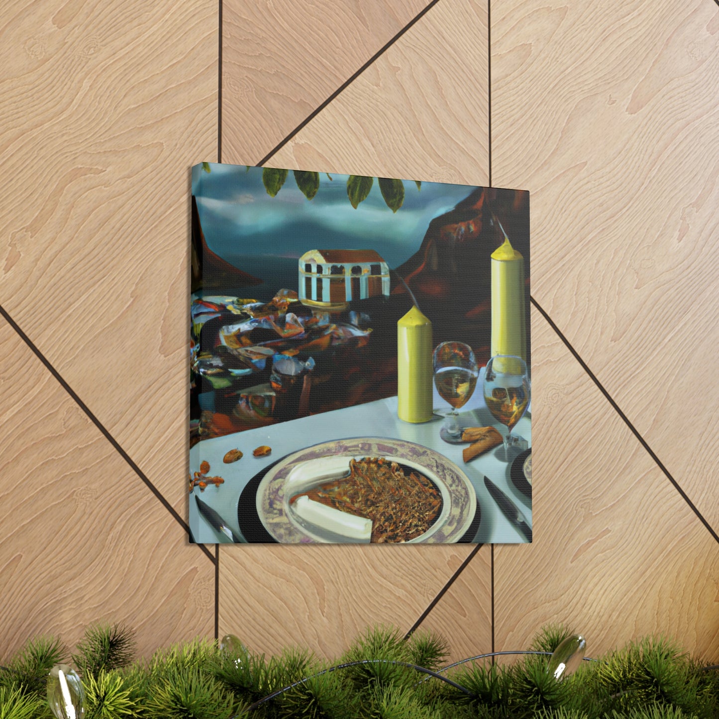 "Dining in Deco Bliss" - Canvas