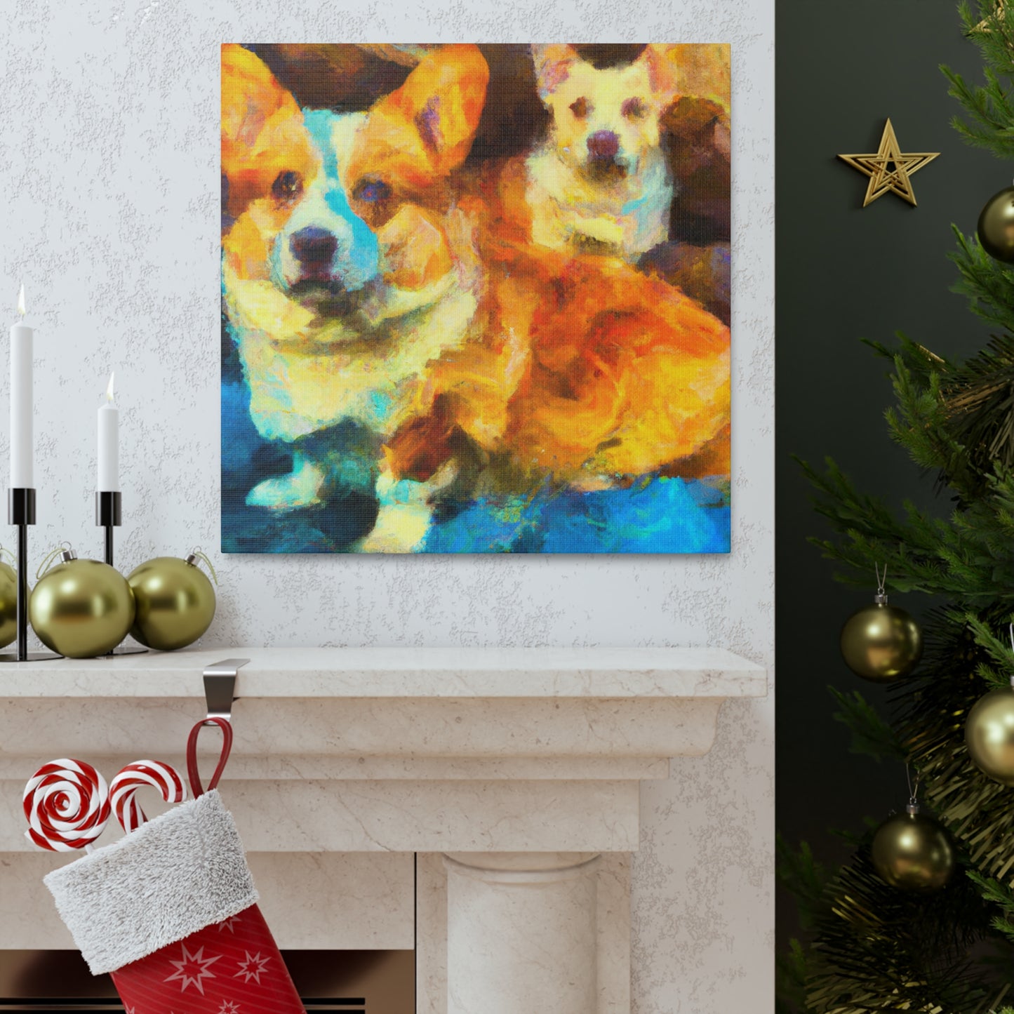 Corgi in Impressionism - Canvas