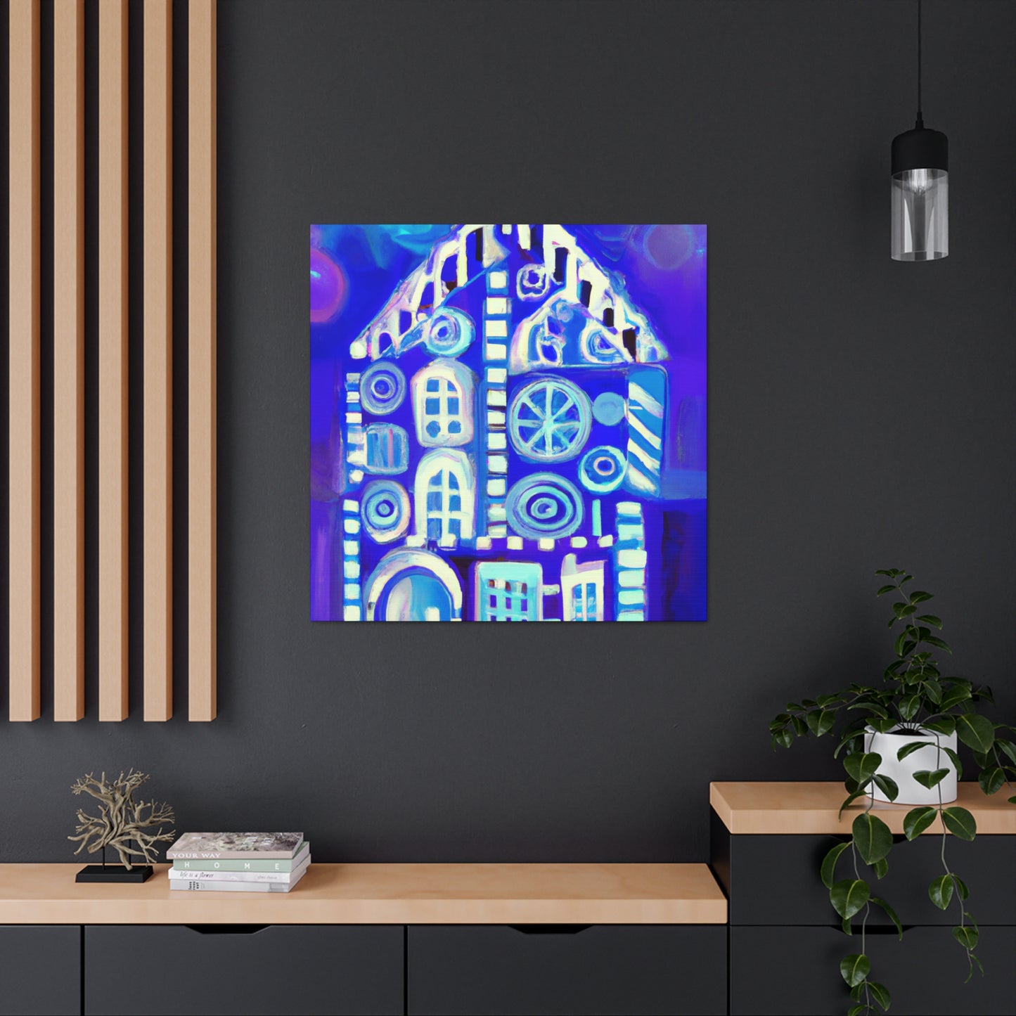 "Gingerbread House Dreaming" - Canvas