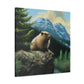 Marmot in Nature's Glow - Canvas