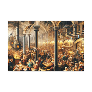 "Bustling Tavern Revelry" - Canvas