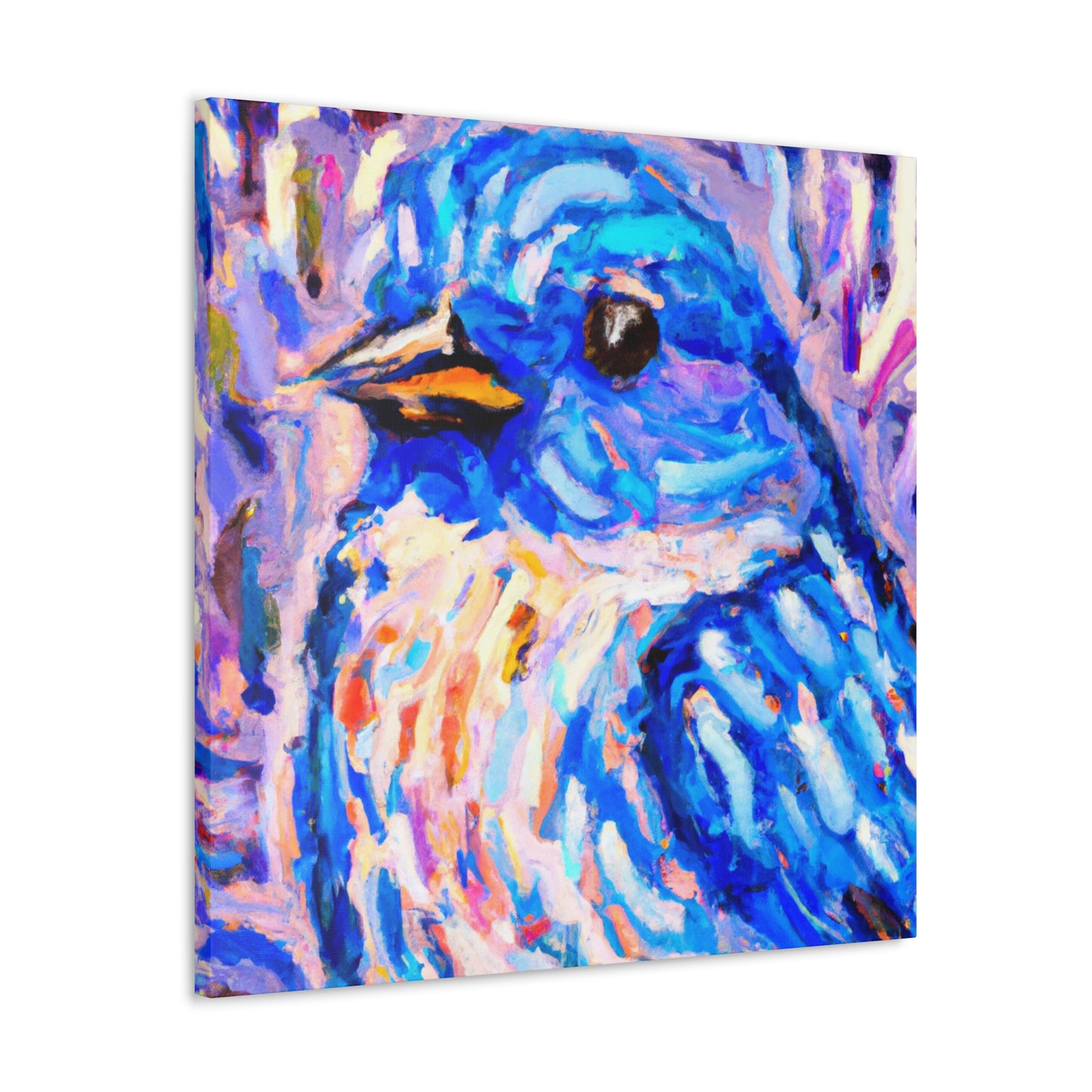 "Bluebird's Serene Song" - Canvas